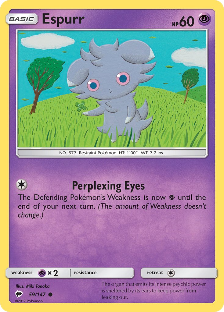 Espurr - Burning Shadows (Common) [BUS-59] English / Near Mint / Normal