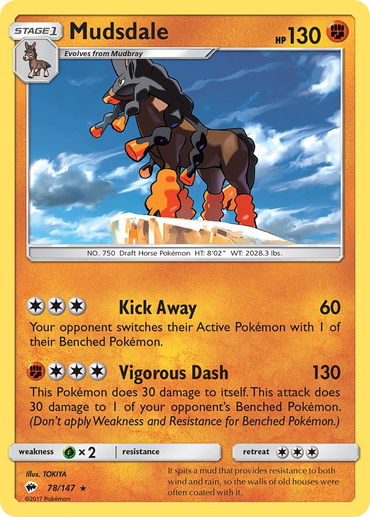 Mudsdale - Burning Shadows (Rare) [BUS-78] English / Near Mint / Normal