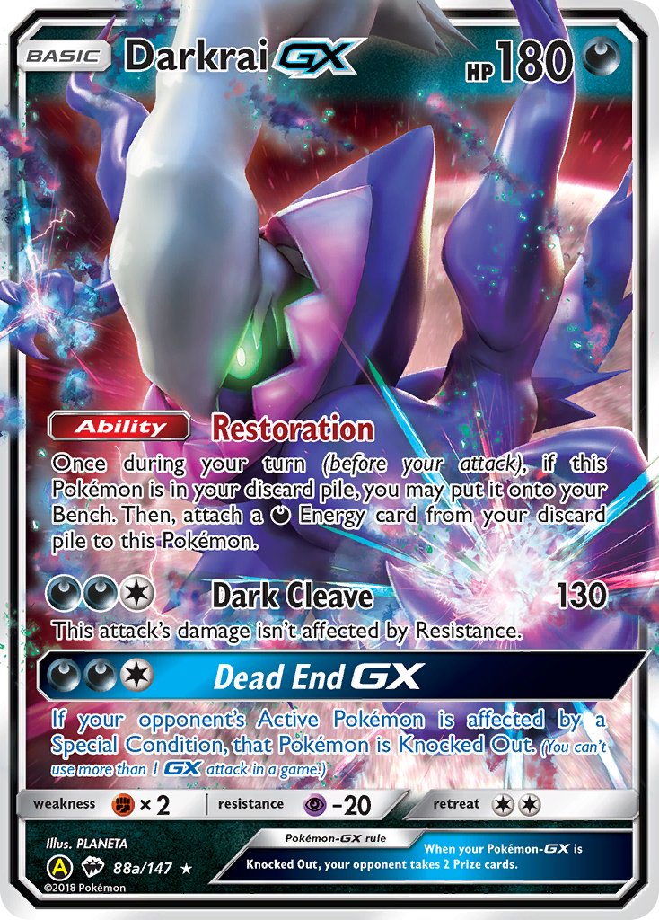 Darkrai GX - Burning Shadows (Promo) [BUS-88a] English / Light Played / Normal