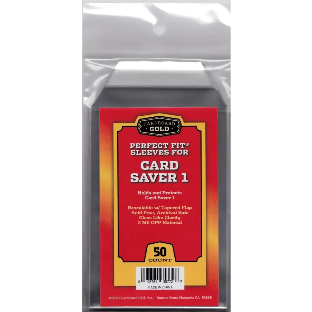 Card Saver Sleeves - Perfect Fit Sealable (50 stk.) Card Game Accessories Cardboard Gold 