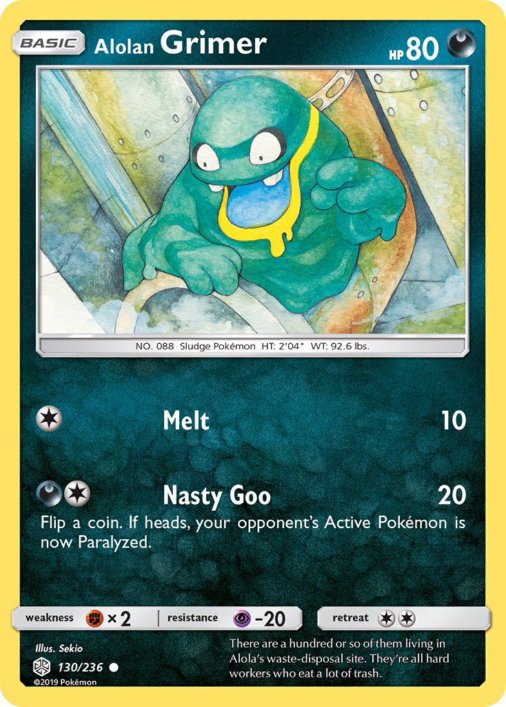 Alolan Grimer - Cosmic Eclipse (Common) [CEC-130] English / Near Mint / Normal