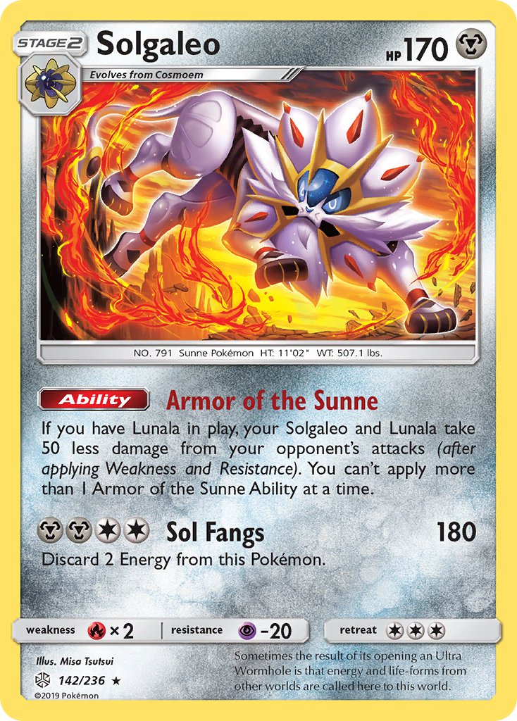 Solgaleo - Cosmic Eclipse (Holo Rare) [CEC-142] English / Near Mint / Normal