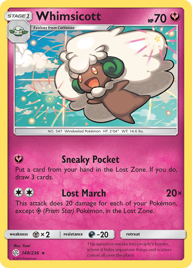 Whimsicott - Cosmic Eclipse (Rare) [CEC-148] English / Near Mint / Normal