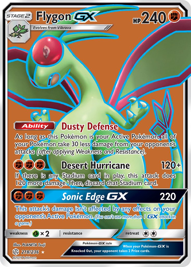 Flygon GX - Cosmic Eclipse (Ultra Rare) [CEC-218] English / Near Mint / Normal