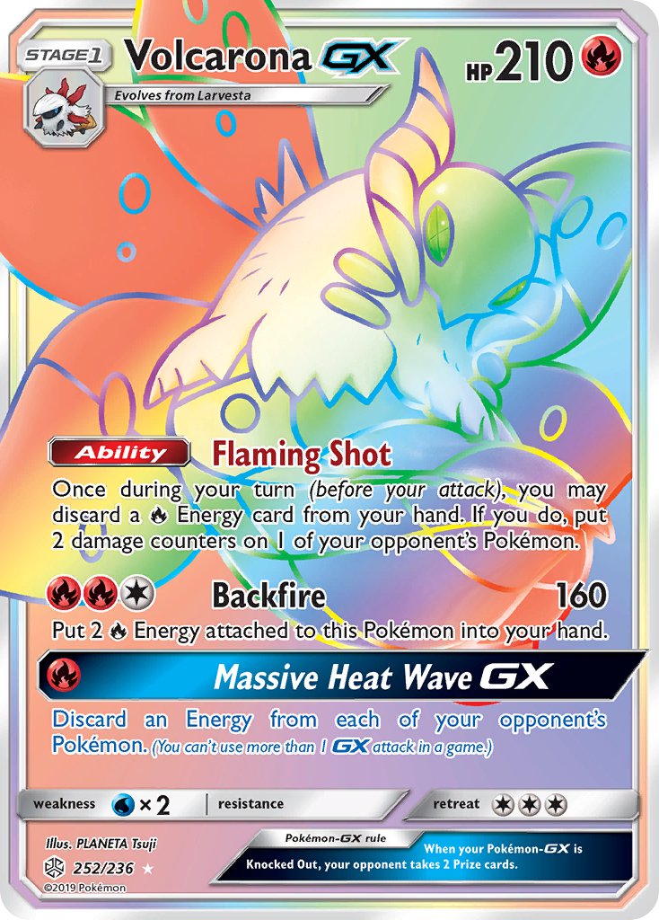 Volcarona GX - Cosmic Eclipse (Secret Rare) [CEC-252] English / Near Mint / Normal