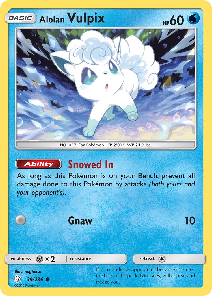 Alolan Vulpix - Cosmic Eclipse (Common) [CEC-39] English / Near Mint / Normal
