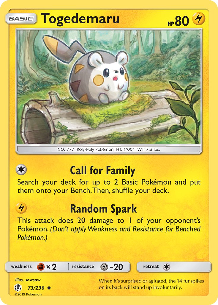 Togedemaru - Cosmic Eclipse (Uncommon) [CEC-73] English / Near Mint / Normal