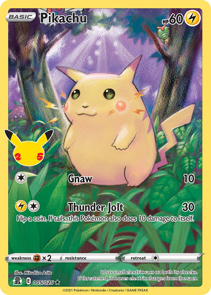 Pikachu - Celebrations (Holo Rare) [CEL-005] English / Excellent / Normal