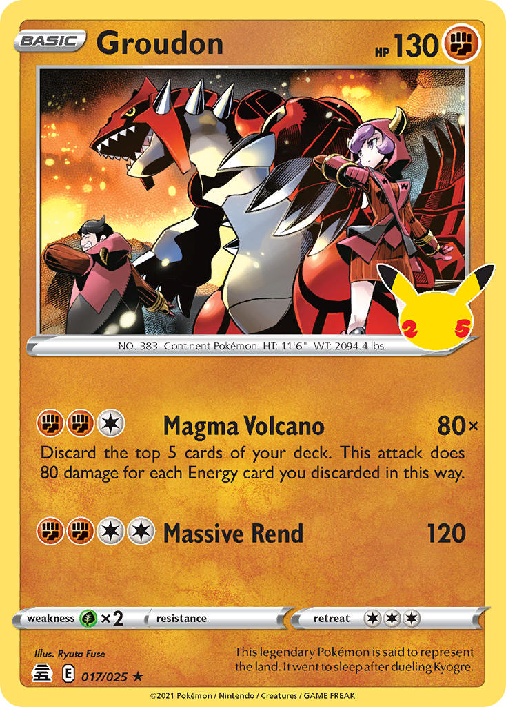 Groudon - Celebrations (Holo Rare) [CEL-017] English / Good / Normal