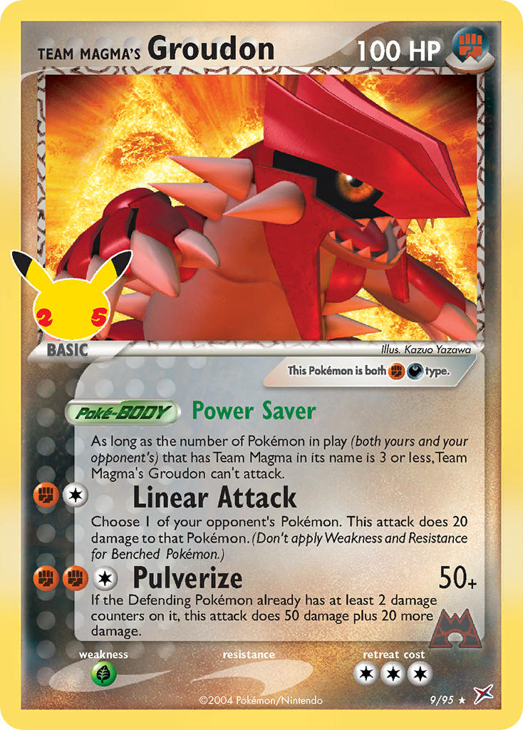 Team Magma's Groudon - Celebrations (Holo Rare) [CEL-MA 9] English / Near Mint / Normal