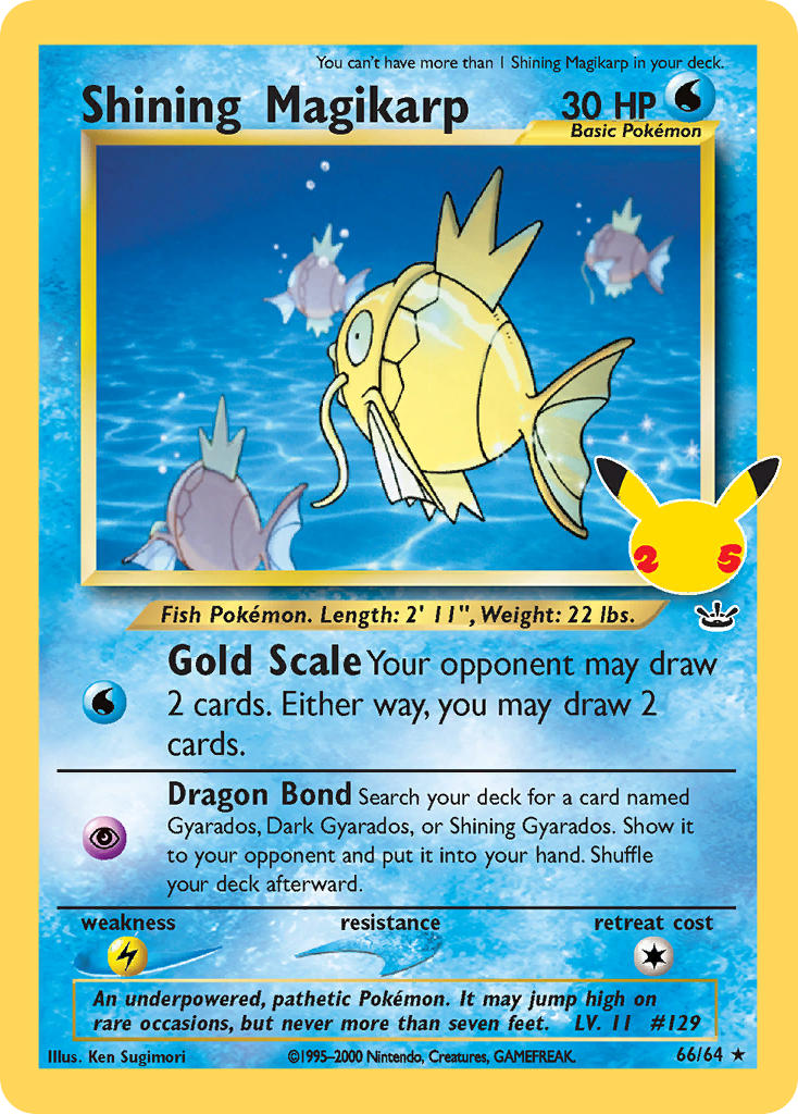 Shining Magikarp - Celebrations (Ultra Rare) [CEL-NR 66] English / Near Mint / Normal