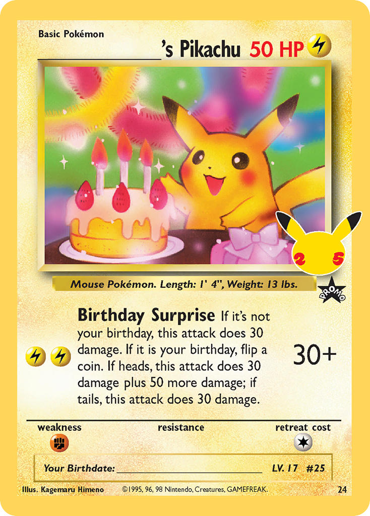 _____'s Pikachu - Celebrations (Promo) [CEL-WP 24] English / Near Mint / Normal