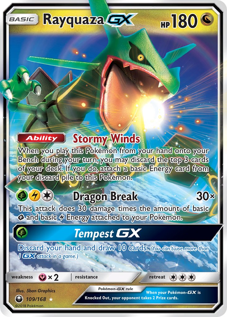 Rayquaza GX - Celestial Storm (Ultra Rare) [CES-109] English / Played / Normal