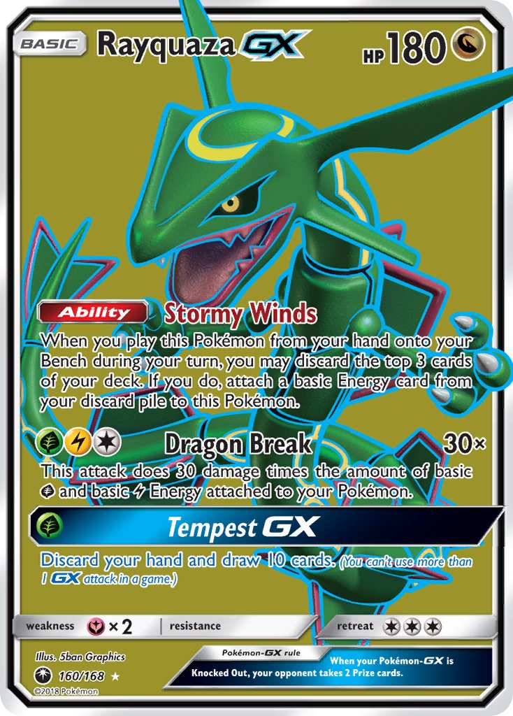 Rayquaza GX - Celestial Storm (Ultra Rare) [CES-160] English / Near Mint / Normal