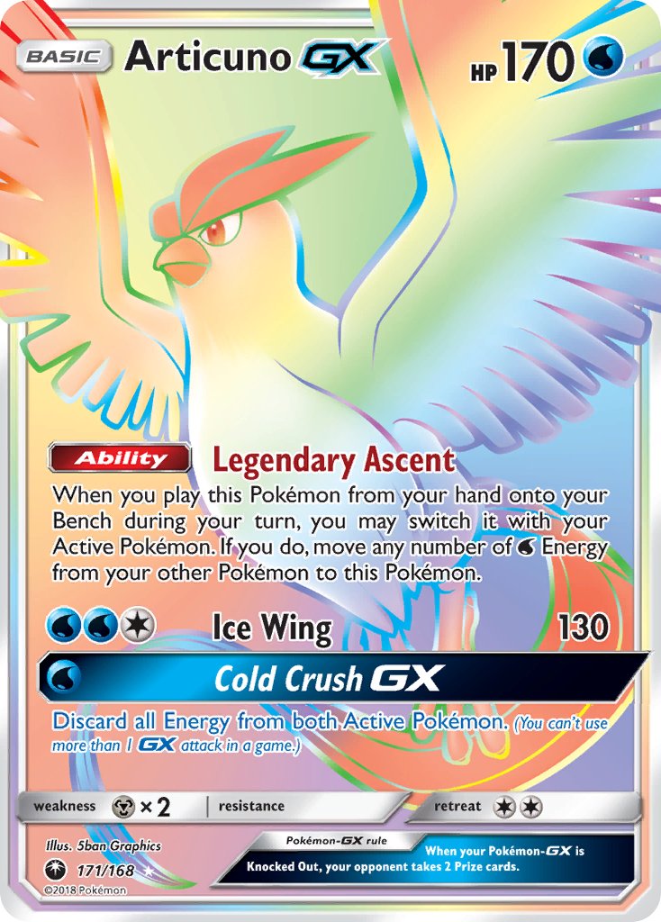 Articuno GX - Celestial Storm (Secret Rare) [CES-171] English / Near Mint / Normal