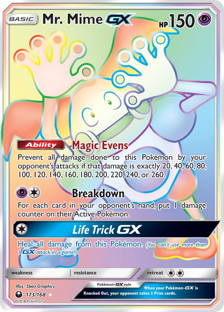 Mr. Mime GX - Celestial Storm (Secret Rare) [CES-173] English / Near Mint / Normal
