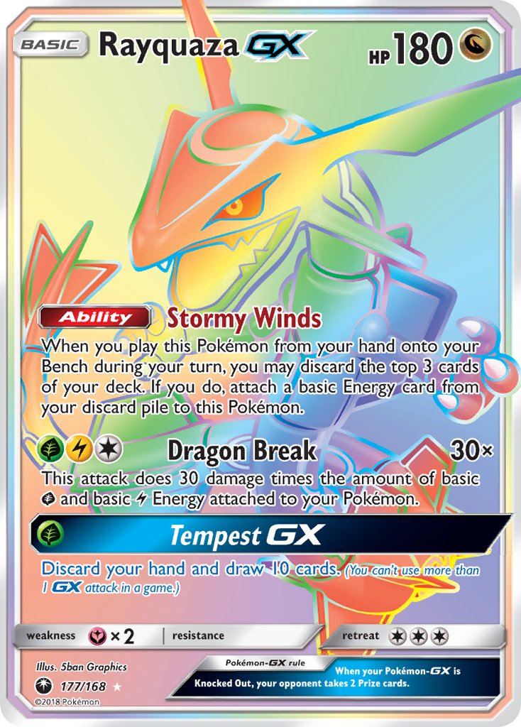 Rayquaza GX - Celestial Storm (Secret Rare) [CES-177] English / Near Mint / Normal