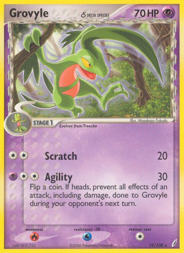 Grovyle δ Delta Species - EX Crystal Guardians (Rare) [CG-19] English / Near Mint / Normal