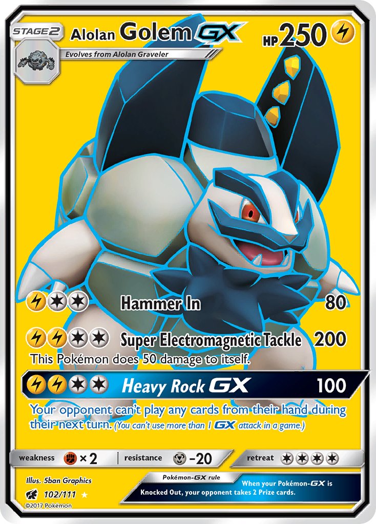 Alolan Golem GX - Crimson Invasion (Ultra Rare) [CIN-102] English / Near Mint / Normal