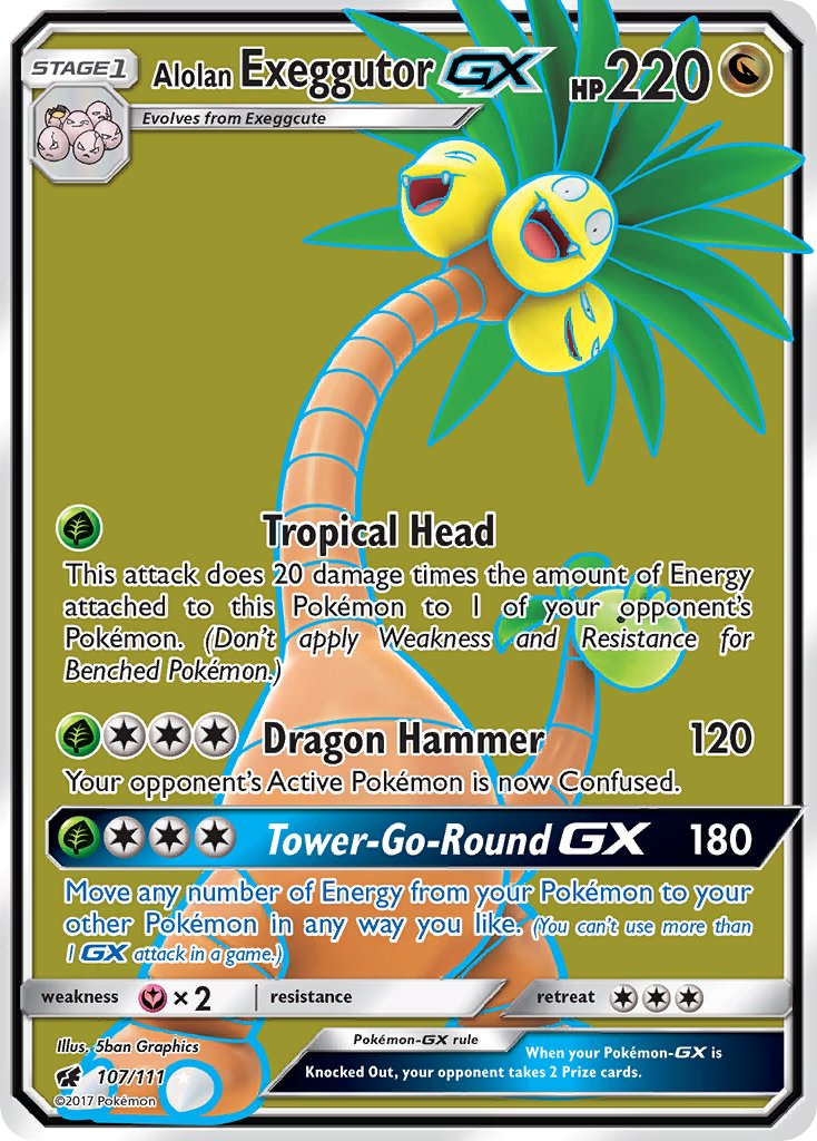 Alolan Exeggutor GX - Crimson Invasion (Ultra Rare) [CIN-107] English / Near Mint / Normal