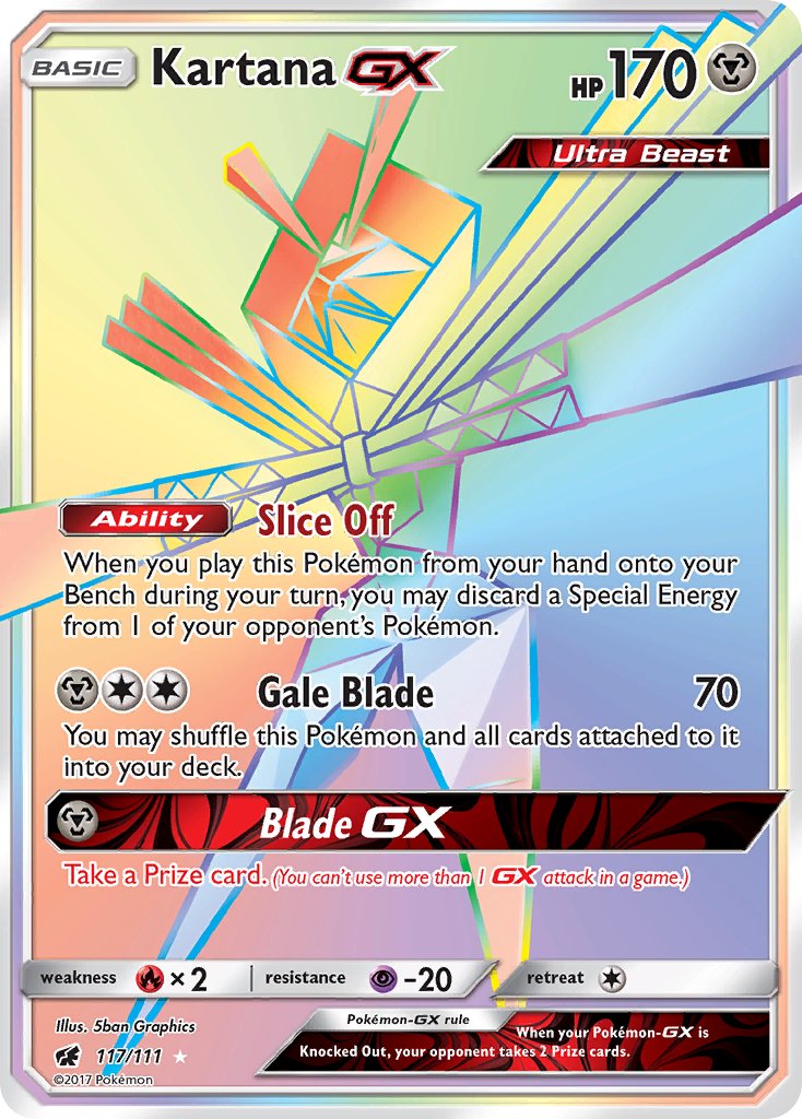 Kartana GX - Crimson Invasion (Secret Rare) [CIN-117] English / Near Mint / Normal