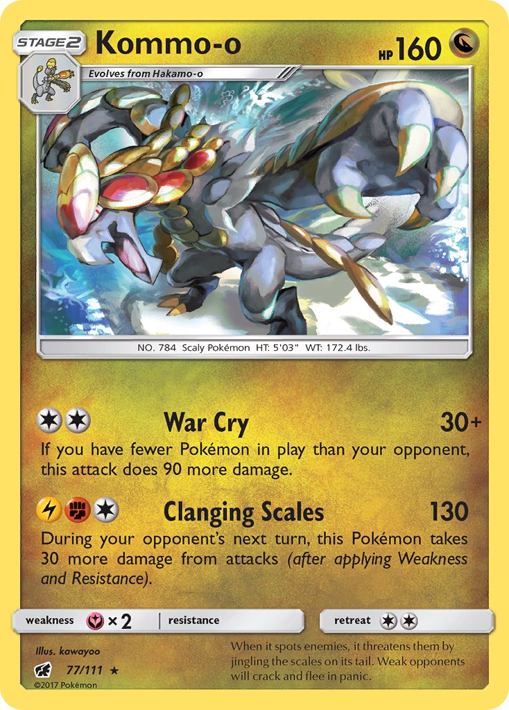 Kommo-o - Crimson Invasion (Rare) [CIN-77] English / Near Mint / Normal