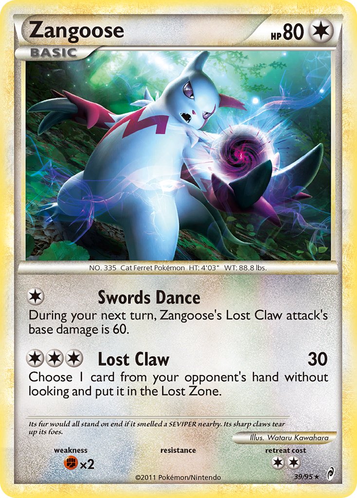 Zangoose - Call of Legends (Rare) [CL-39] English / Near Mint / Normal