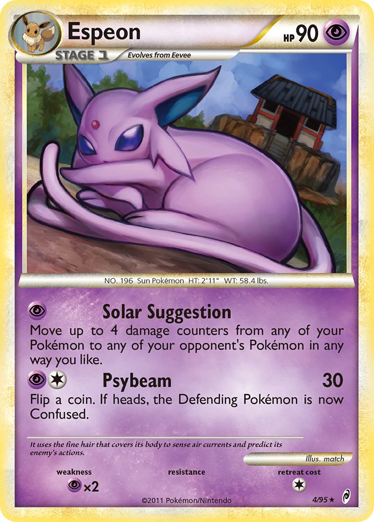 Espeon Call of Legends Holo Rare Kortspil