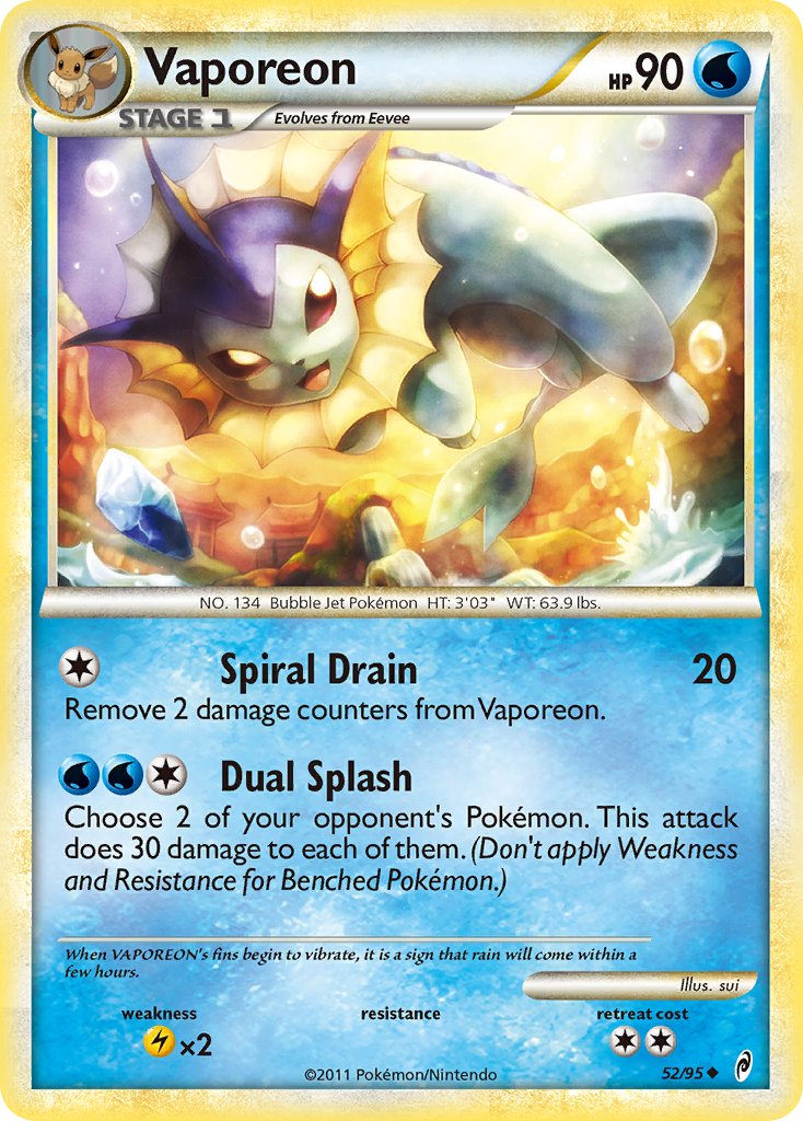 Vaporeon - Call of Legends (Uncommon) [CL-52] English / Near Mint / Normal