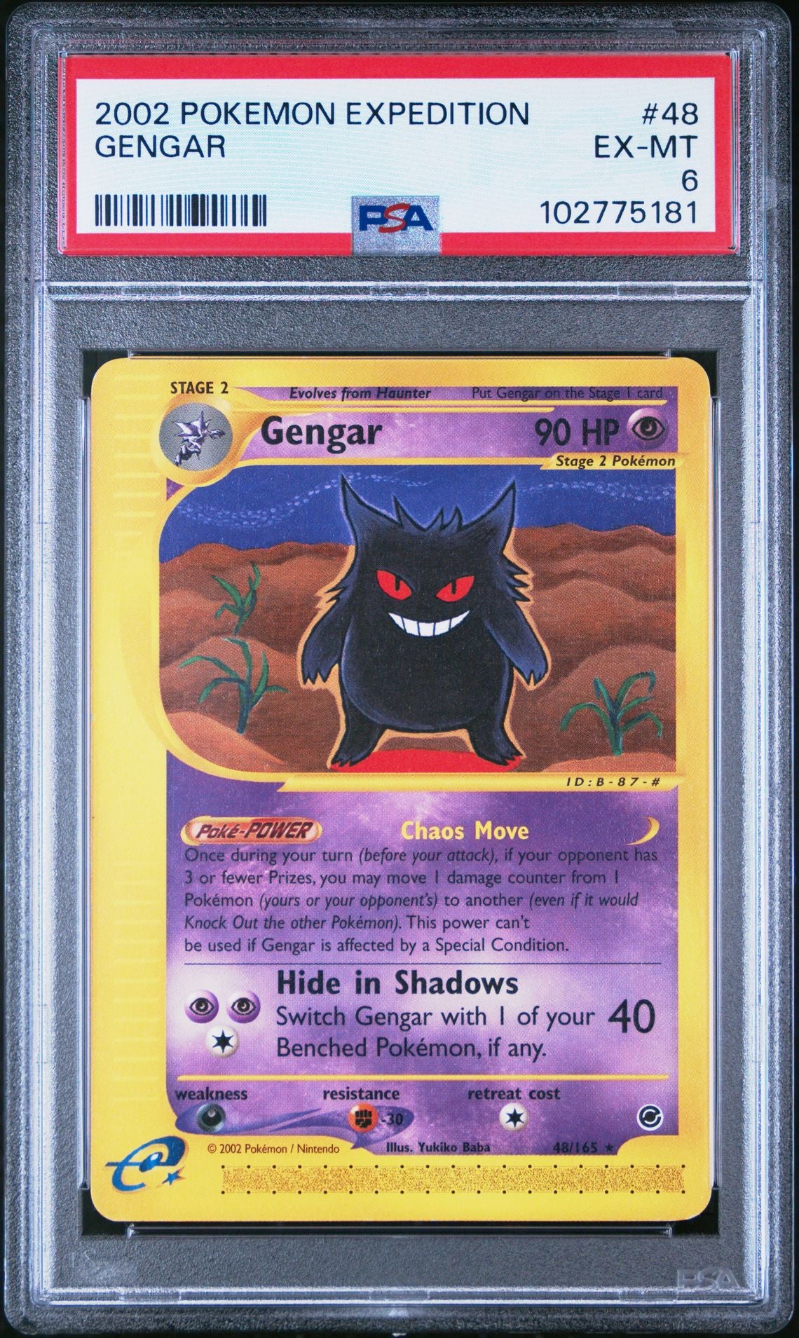 Gengar #48 Expedition PSA 6 - forside