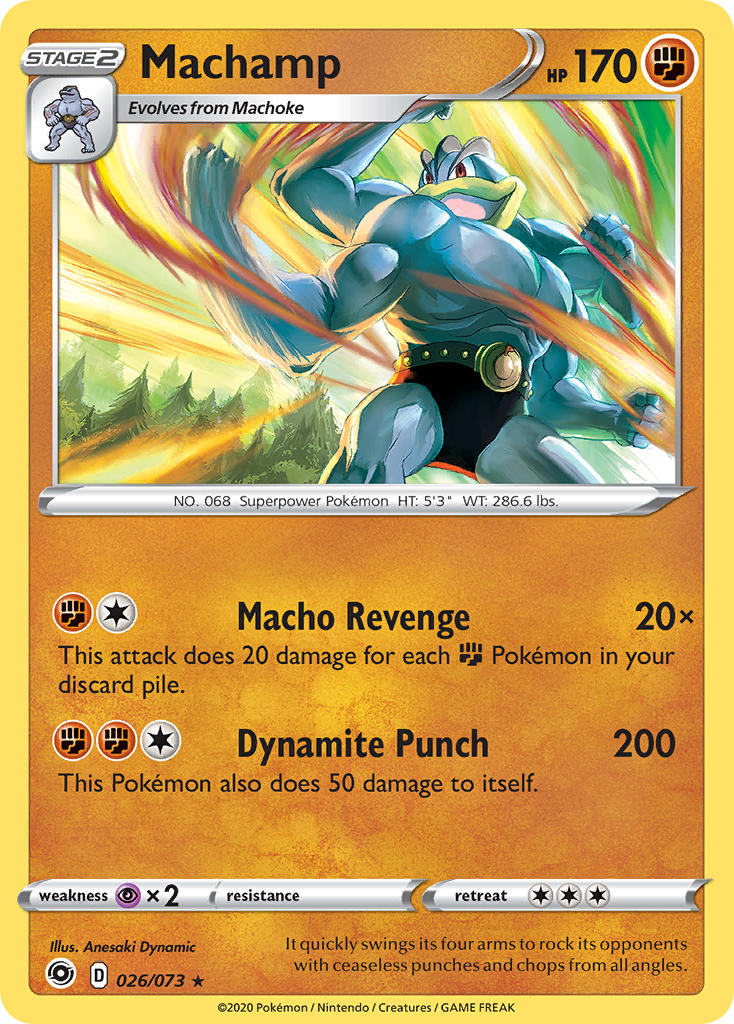 Machamp⁣ - Champion’s Path⁣ (Holo Rare)⁣ [26] English / Near Mint / Reverse-Holo Normal