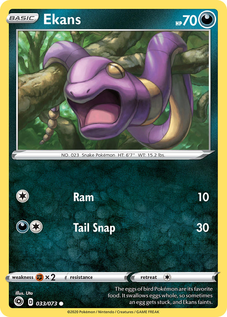 Ekans⁣ - Champion’s Path⁣ (Common)⁣ [33] English / Near Mint / Reverse-Holo Normal