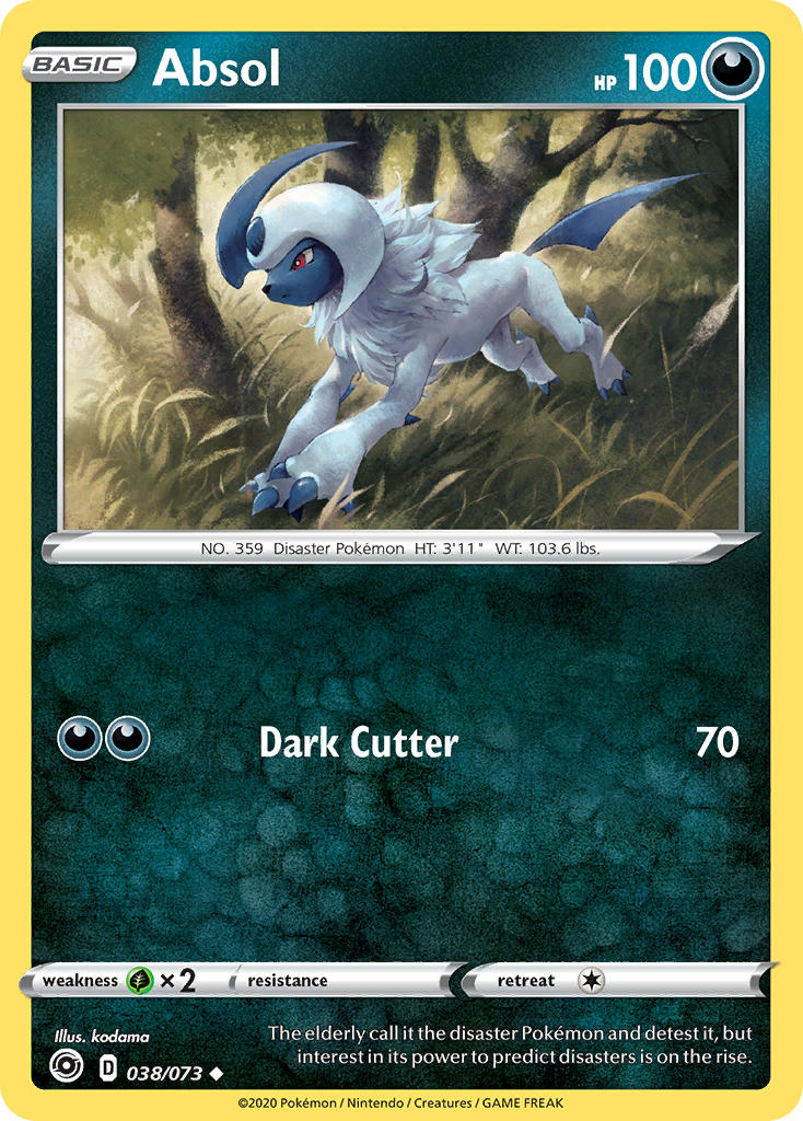 Absol⁣ - Champion’s Path⁣ (Uncommon)⁣ [38] English / Near Mint / Reverse-Holo Normal