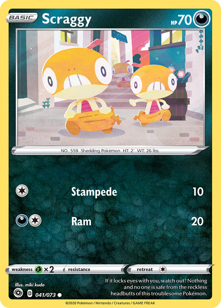 Scraggy⁣ - Champion’s Path⁣ (Common)⁣ [41] English / Near Mint / Reverse-Holo Normal