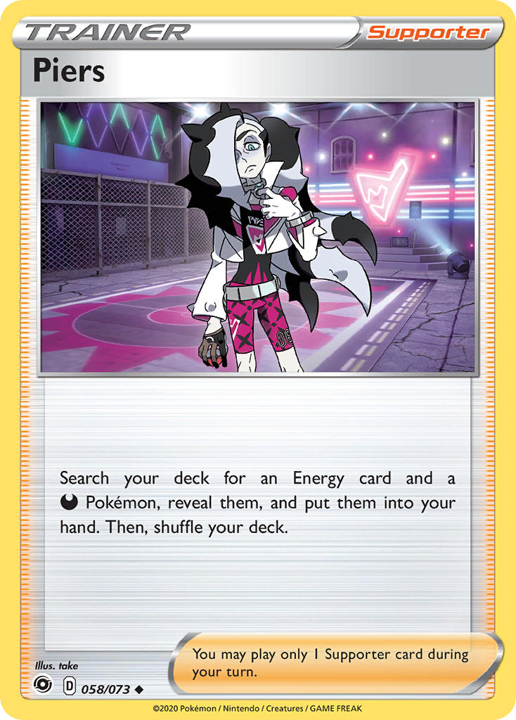 Piers⁣ - Champion’s Path⁣ (Uncommon)⁣ [58] English / Near Mint / Reverse-Holo Normal