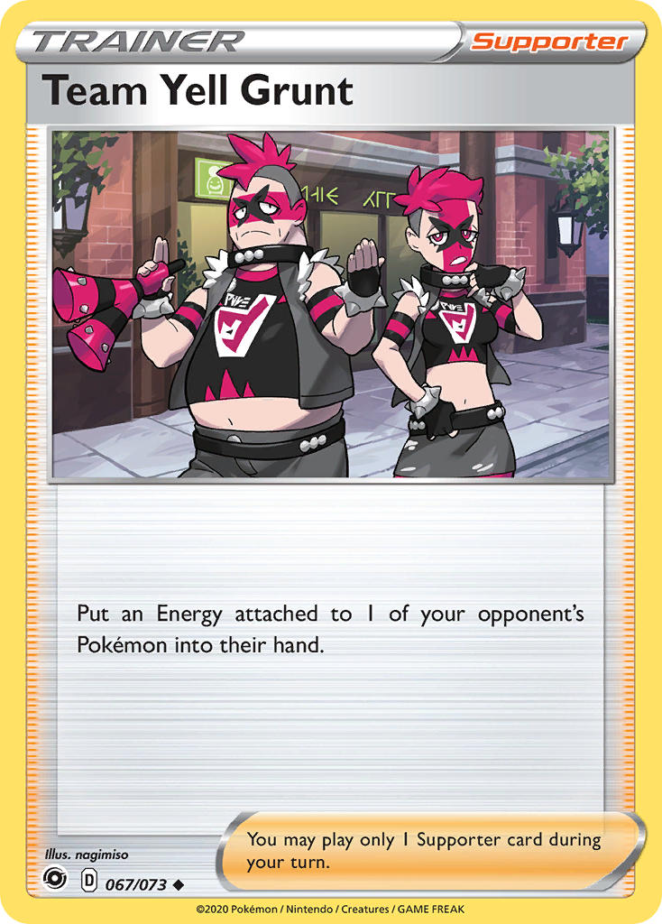 Team Yell Grunt⁣ - Champion’s Path⁣ (Uncommon)⁣ [67] English / Near Mint / Reverse-Holo Normal