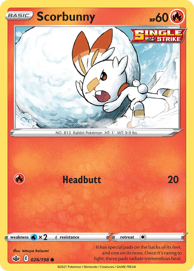 Scorbunny - Chilling Reign (Common) [CRE-026] English / Near Mint / Normal