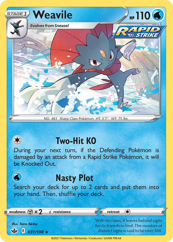 Weavile - Chilling Reign (Holo Rare) [CRE-031] English / Near Mint / Normal