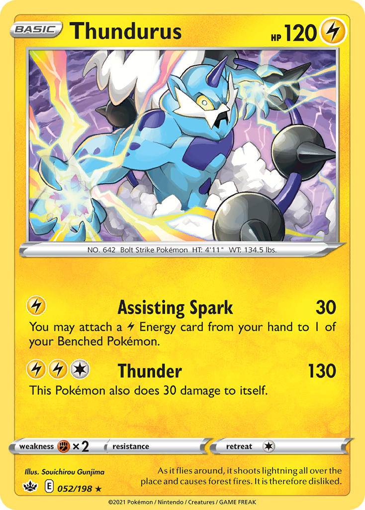 Thundurus - Chilling Reign (Holo Rare) [CRE-052] English / Near Mint / Normal
