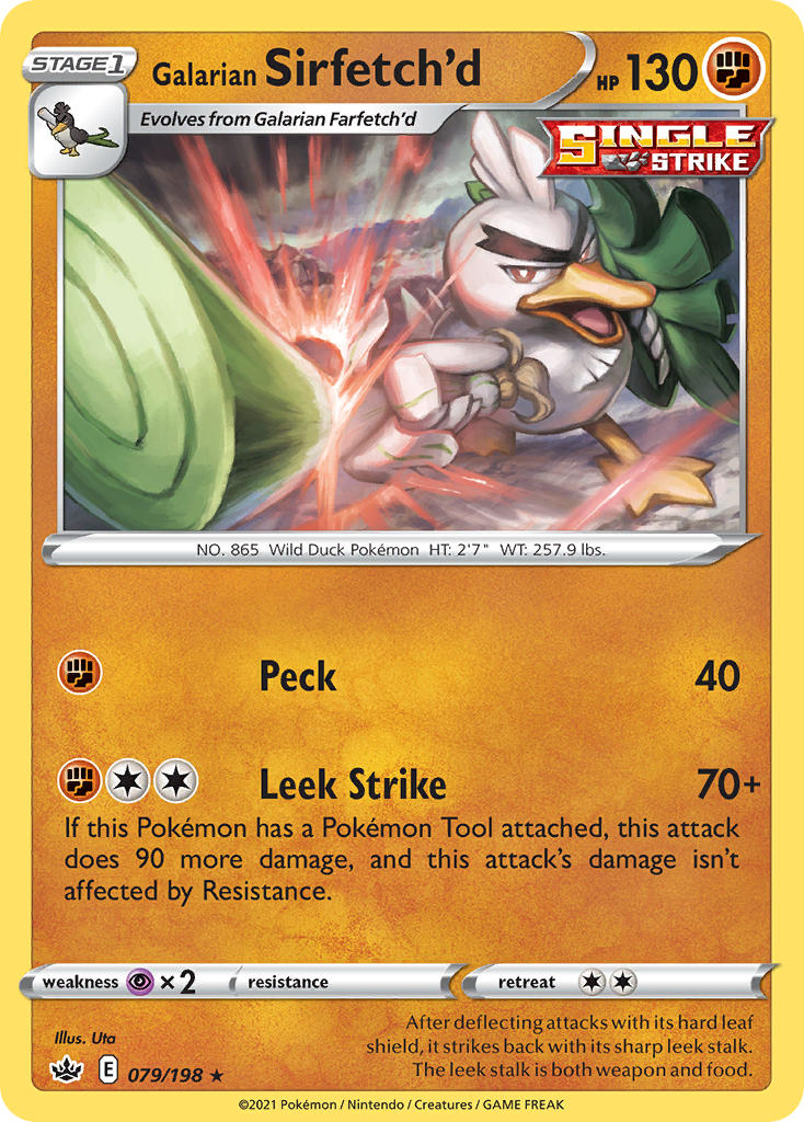 Galarian Sirfetch'd - Chilling Reign (Rare) [CRE-079] English / Near Mint / Normal
