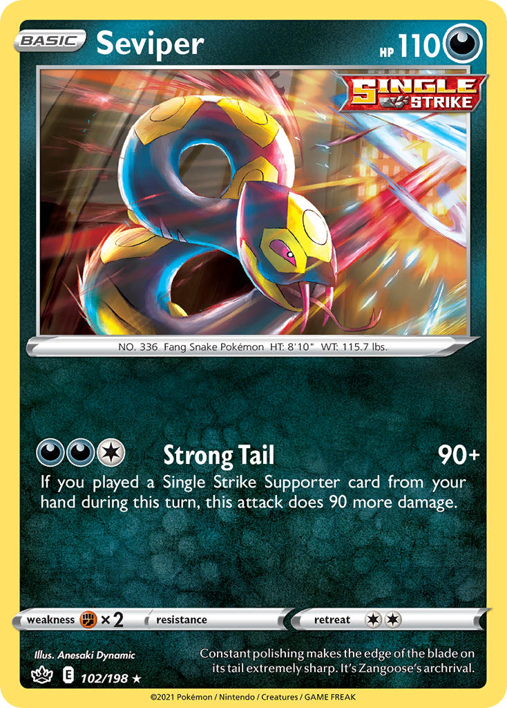 Seviper - Chilling Reign (Rare) [CRE-102] English / Near Mint / Normal