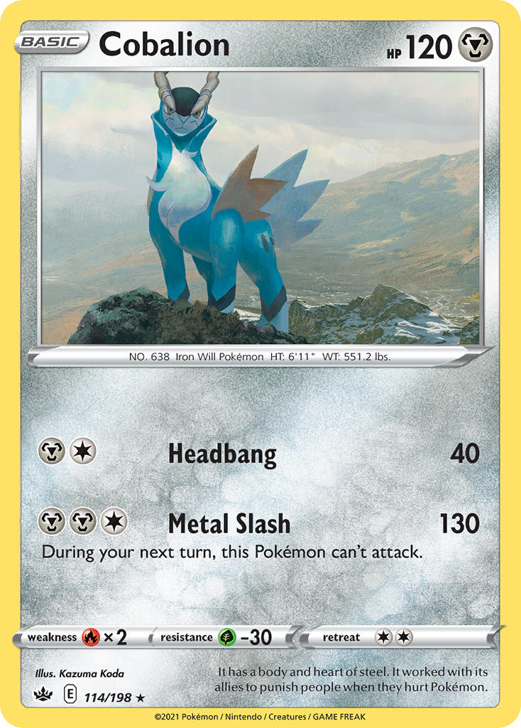 Cobalion - Chilling Reign (Holo Rare) [CRE-114] English / Near Mint / Normal