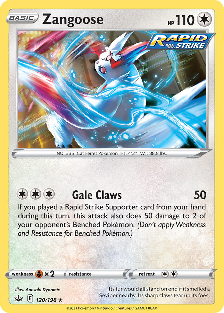 Zangoose - Chilling Reign (Rare) [CRE-120] English / Near Mint / Normal