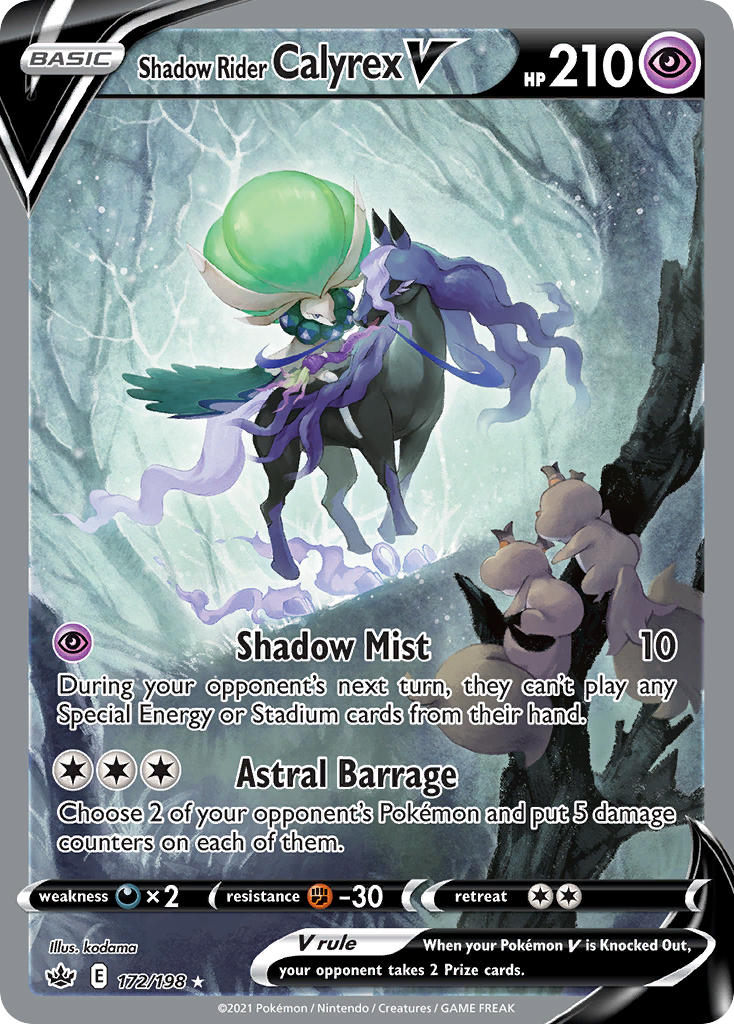 Shadow Rider Calyrex V - Chilling Reign (Ultra Rare) [CRE-172] English / Near Mint / Normal
