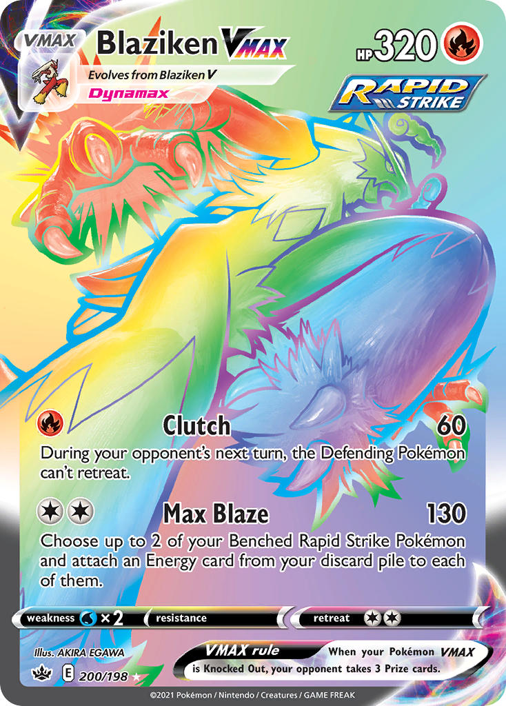 Blaziken VMAX - Chilling Reign (Secret Rare) [CRE-200] English / Near Mint / Normal