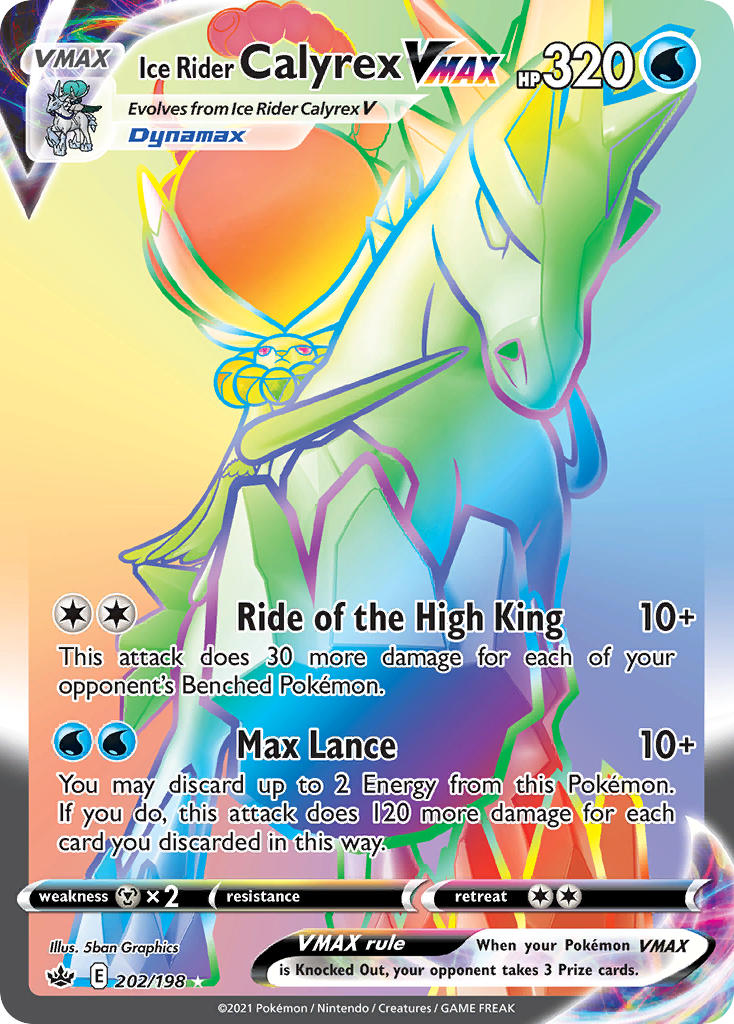 Ice Rider Calyrex VMAX - Chilling Reign (Secret Rare) [CRE-202] English / Near Mint / Normal