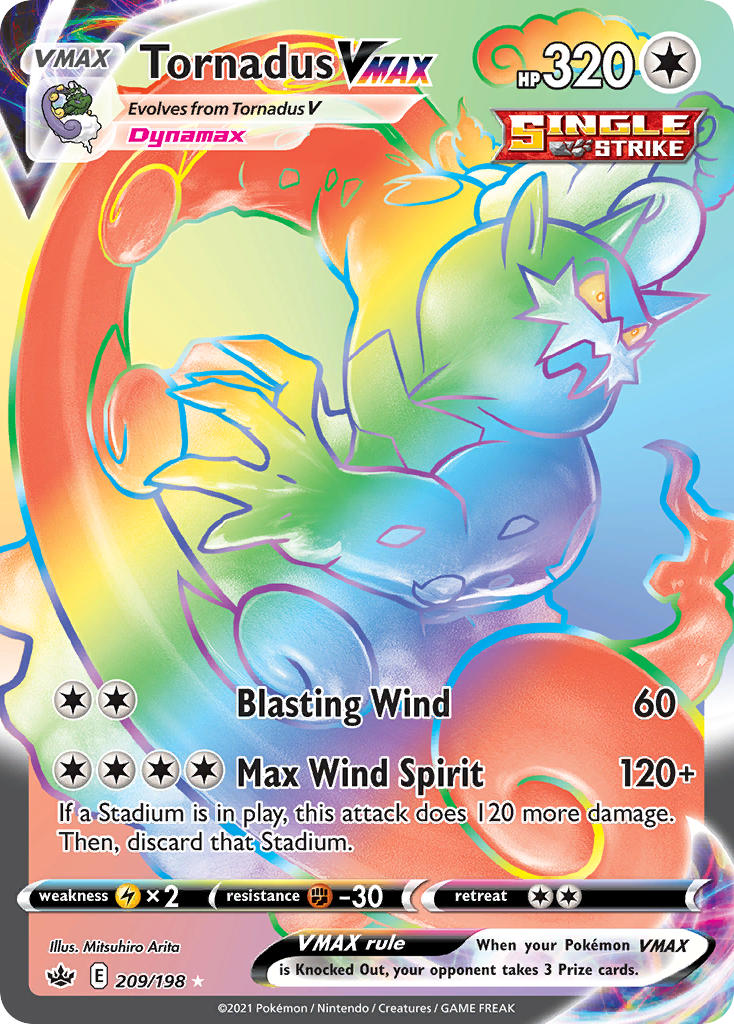 Tornadus VMAX - Chilling Reign (Secret Rare) [CRE-209] English / Near Mint / Normal