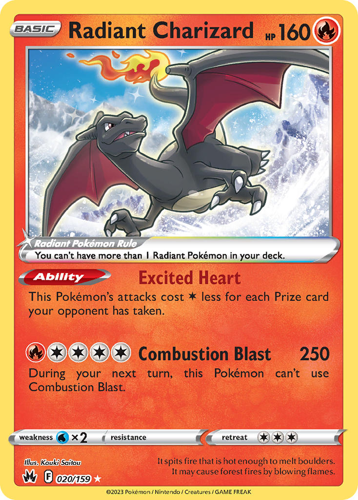 Radiant Charizard - Crown Zenith (Ultra Rare) [CRZ-020] English / Near Mint / Normal
