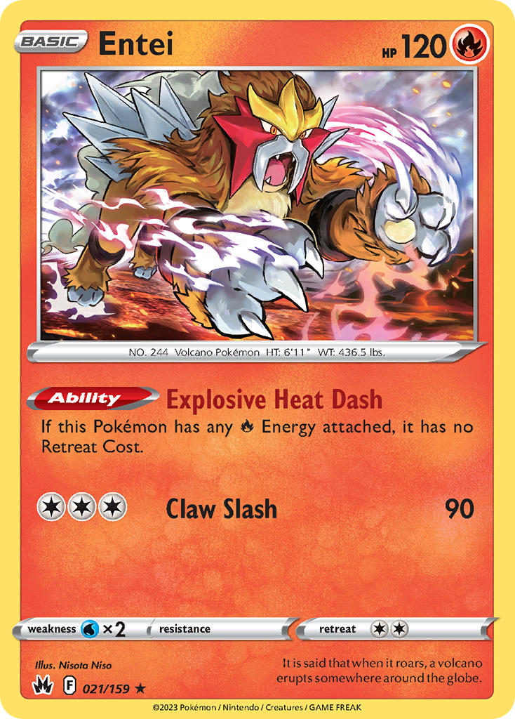 Entei - Crown Zenith (Holo Rare) [CRZ-021] English / Near Mint / Normal
