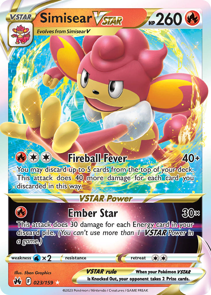 Simisear VSTAR - Crown Zenith (Ultra Rare) [CRZ-023] English / Near Mint / Normal
